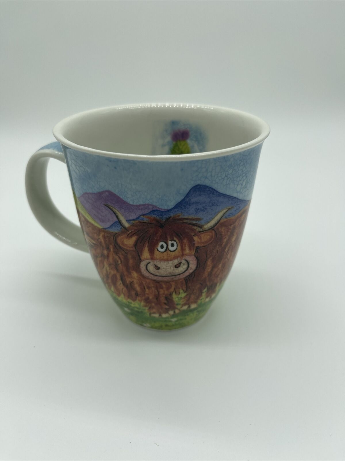 Dunoon Highland Cow Jane Brookshaw Stoneware Mug Great Britain Coffee Cup