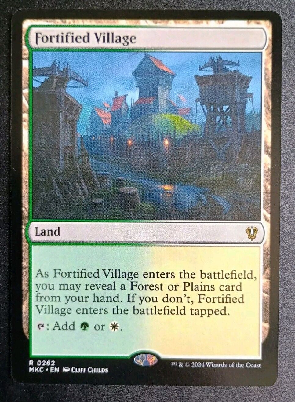 MTG Commander (MKC) - Fortified Village - Rare Land
