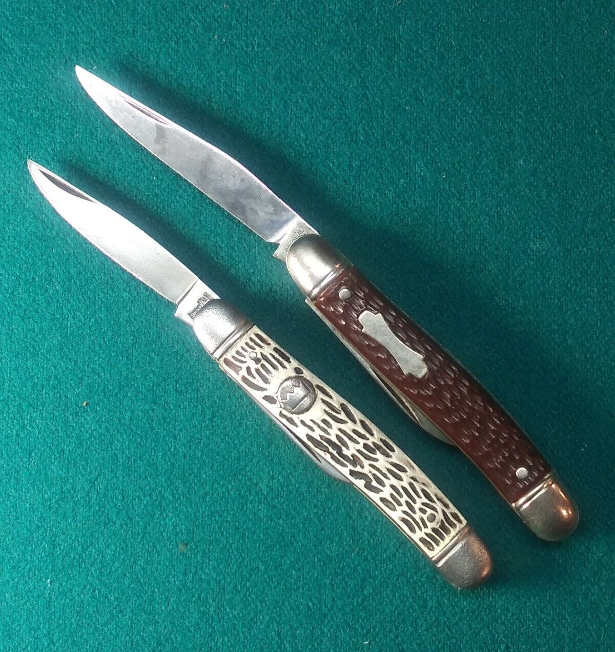 Vintage Colonial Imperial Rhode Island USA Folding 2 Pocketknife Jack Knife Lot