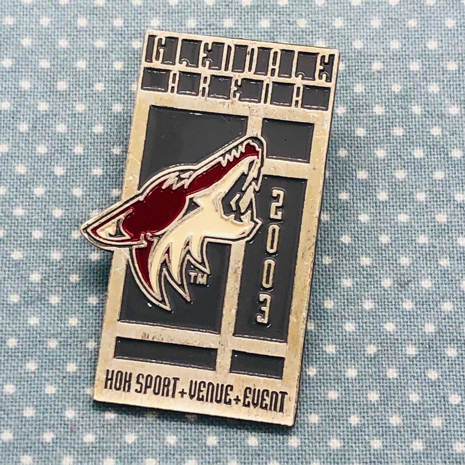 2003 Glendale Arena Souvenir Lapel Pin w/ Arizona Coyotes Logo