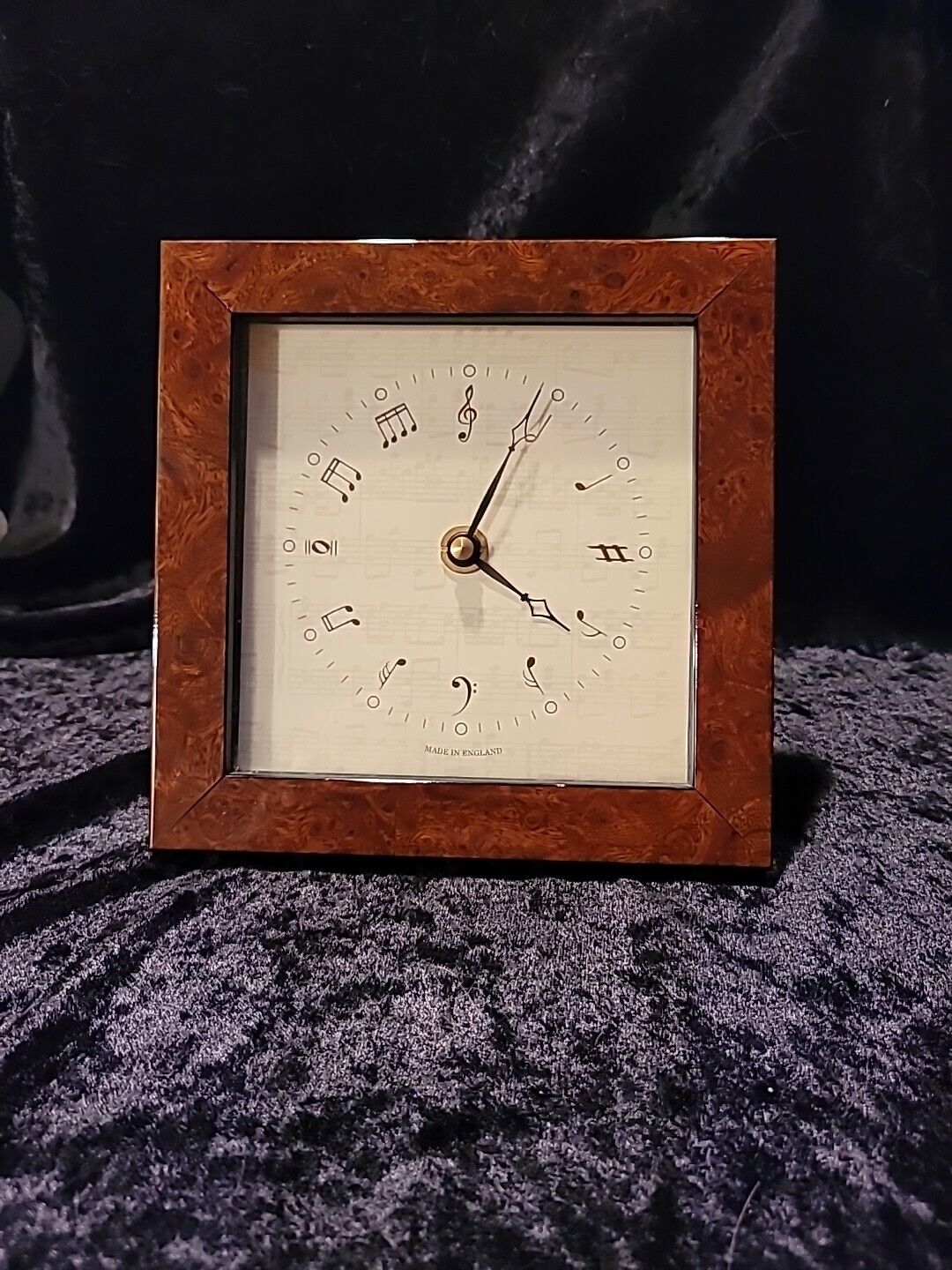 Bryn Parry Table Clock, Musical Notes, Composer, Made In England