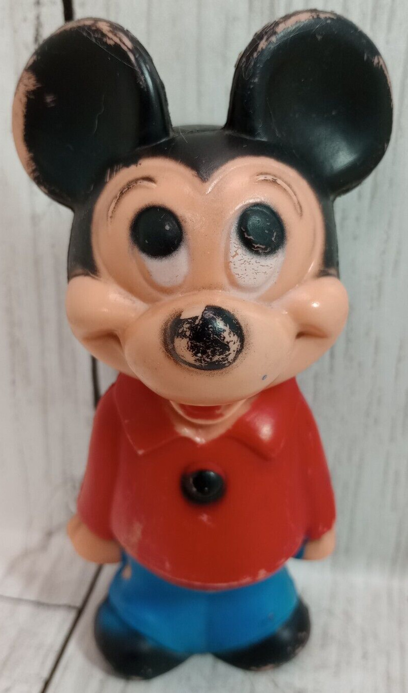 Vintage - Mickey Mouse Walt Disney Doll Toy Plastic Figure
