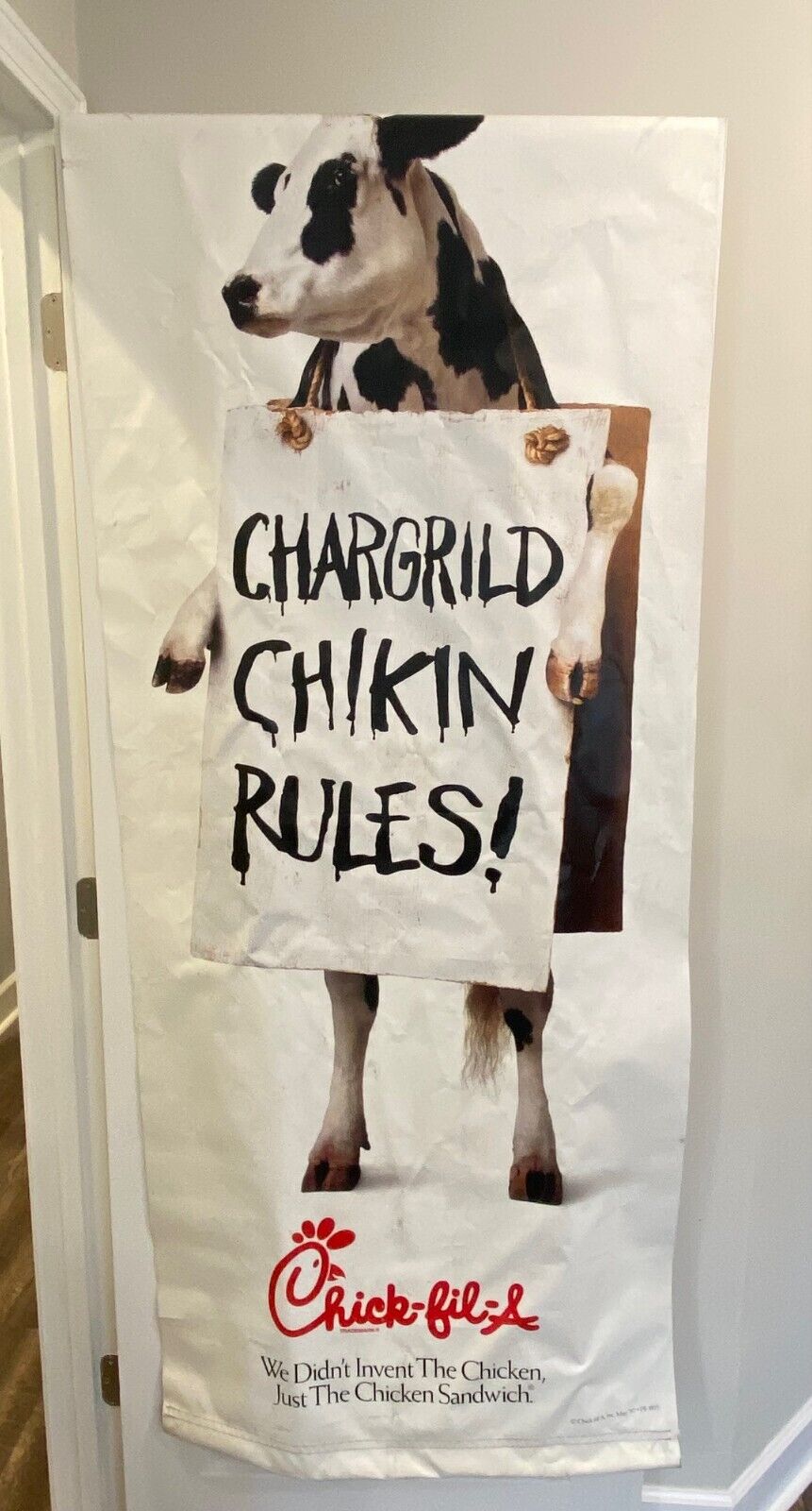 1997 Chick-fil-A Vinyl Cow Store Banner/Signage - RARE - 