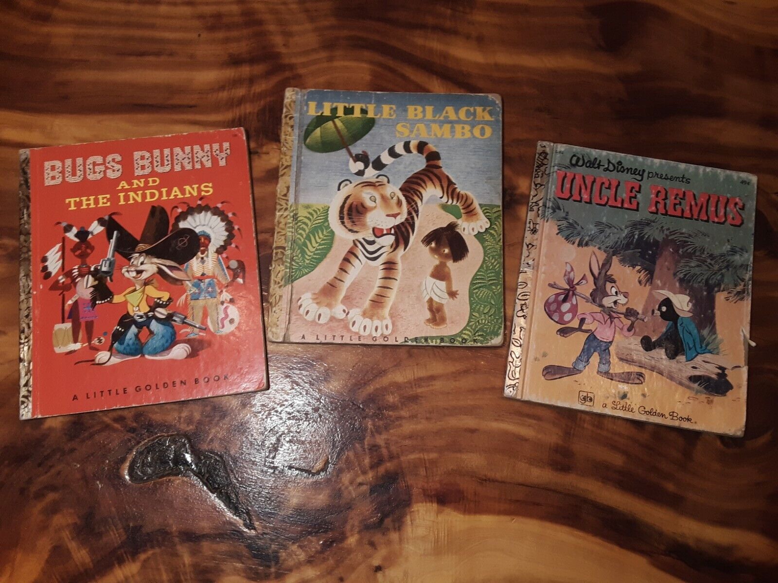Little Golden Books *Bugs Bunny And The Indians, Little Black Sambo, Uncle Remus