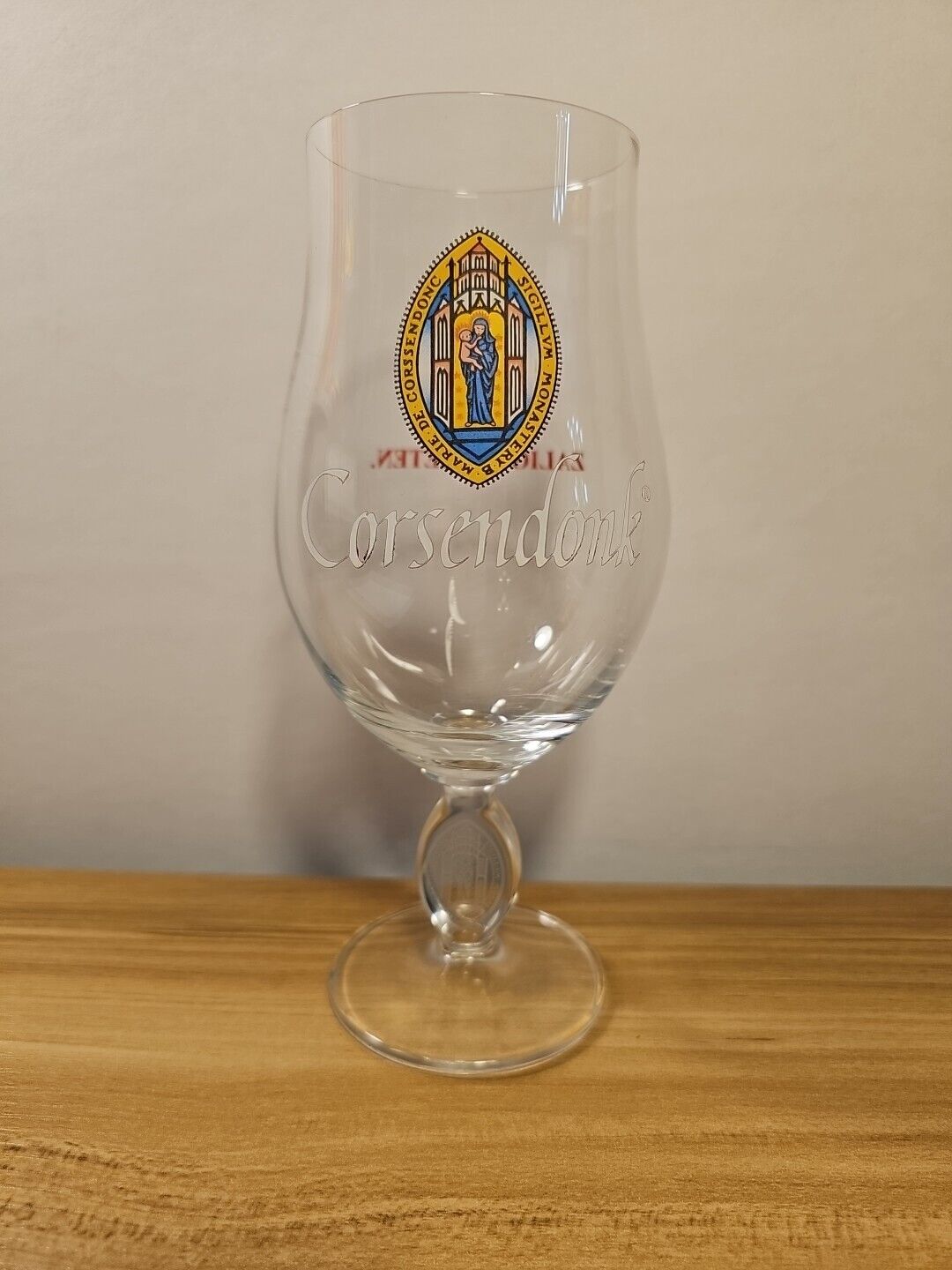 Corsendonk Zalig Genieten Tulip Belgian Beer monastery Glass Embossed Stem .33L