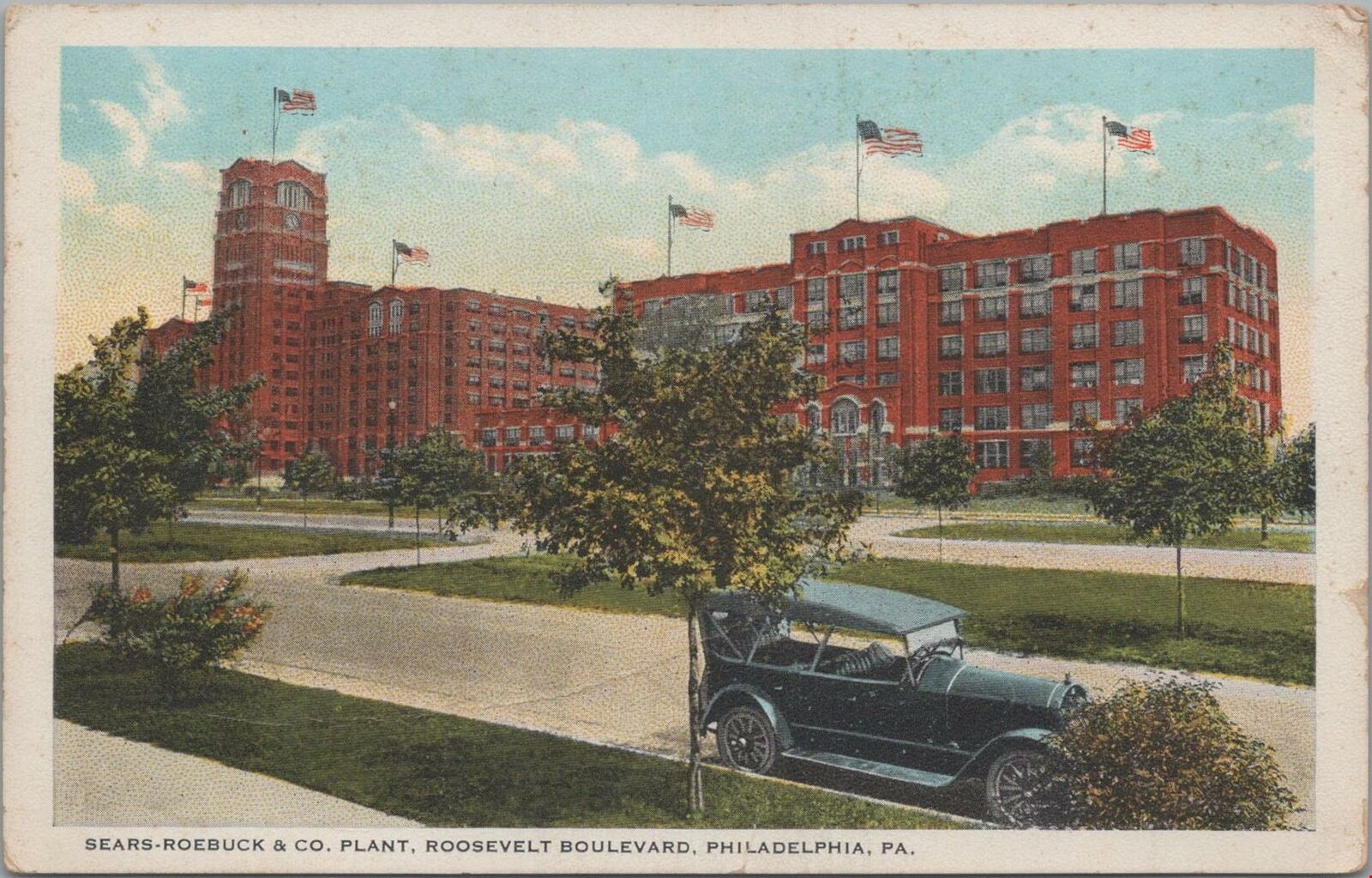 Postcard Sears Roebuck Plant Roosevelt Blvd Philadelphia PA 