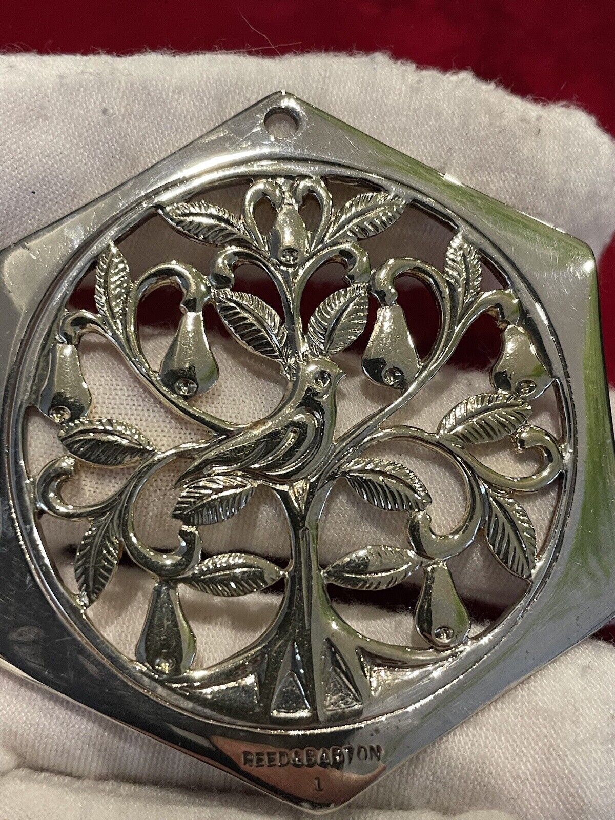 Reed & Barton 12 Days Christmas Silver Ornaments Partridge Pear Tree First Day