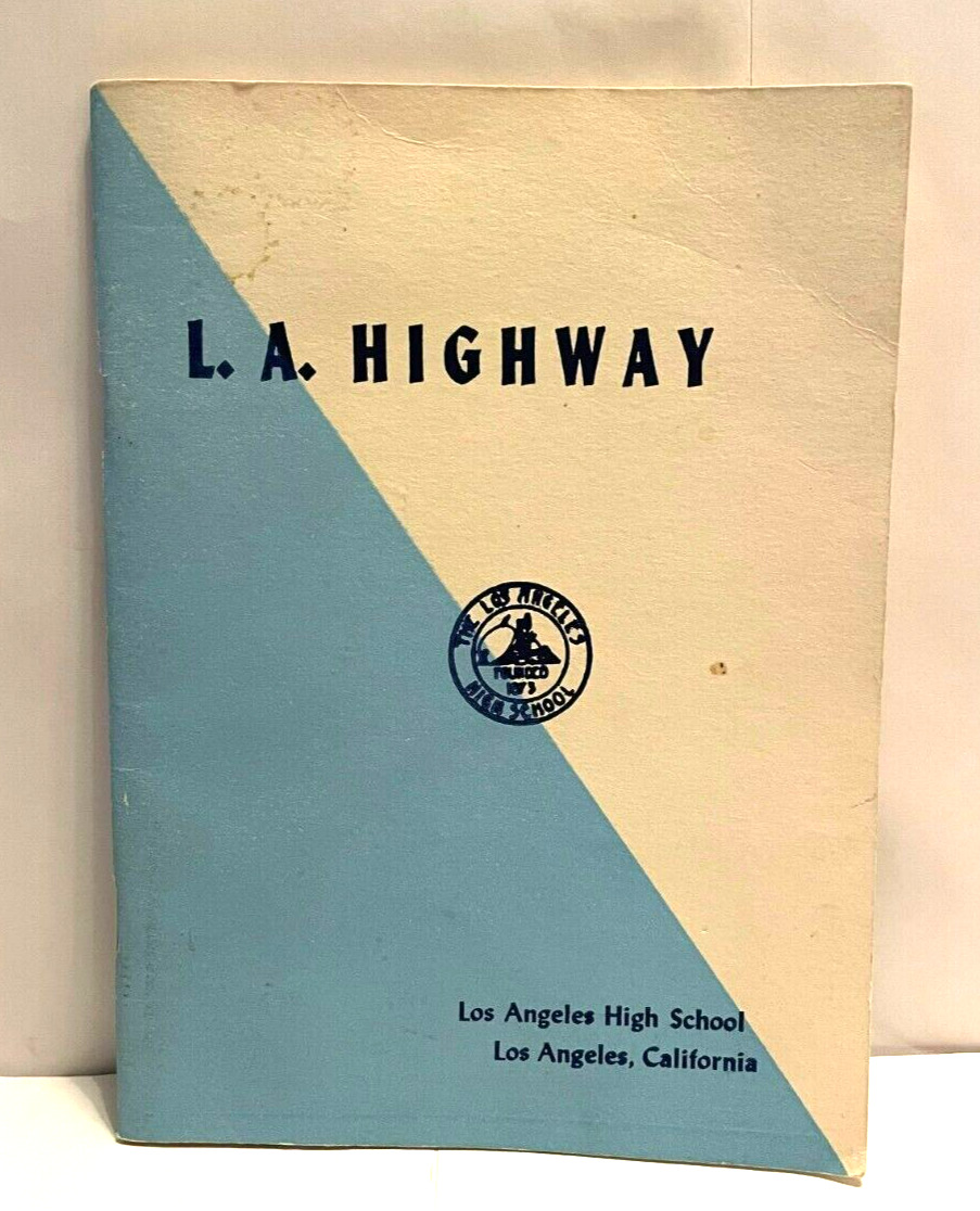 Vtg. Los Angeles L.A. HIGHWAY High School 1954 Student Handbook Great Condition