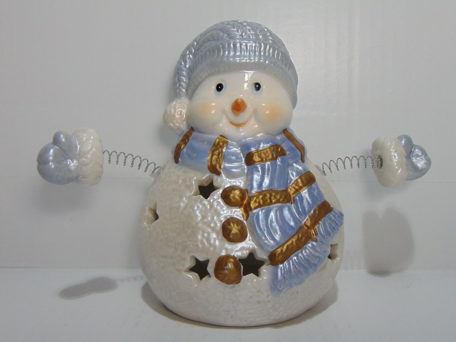 Designspirations Snowman Tea Light Holder Christmas Dreams Collection 2002 