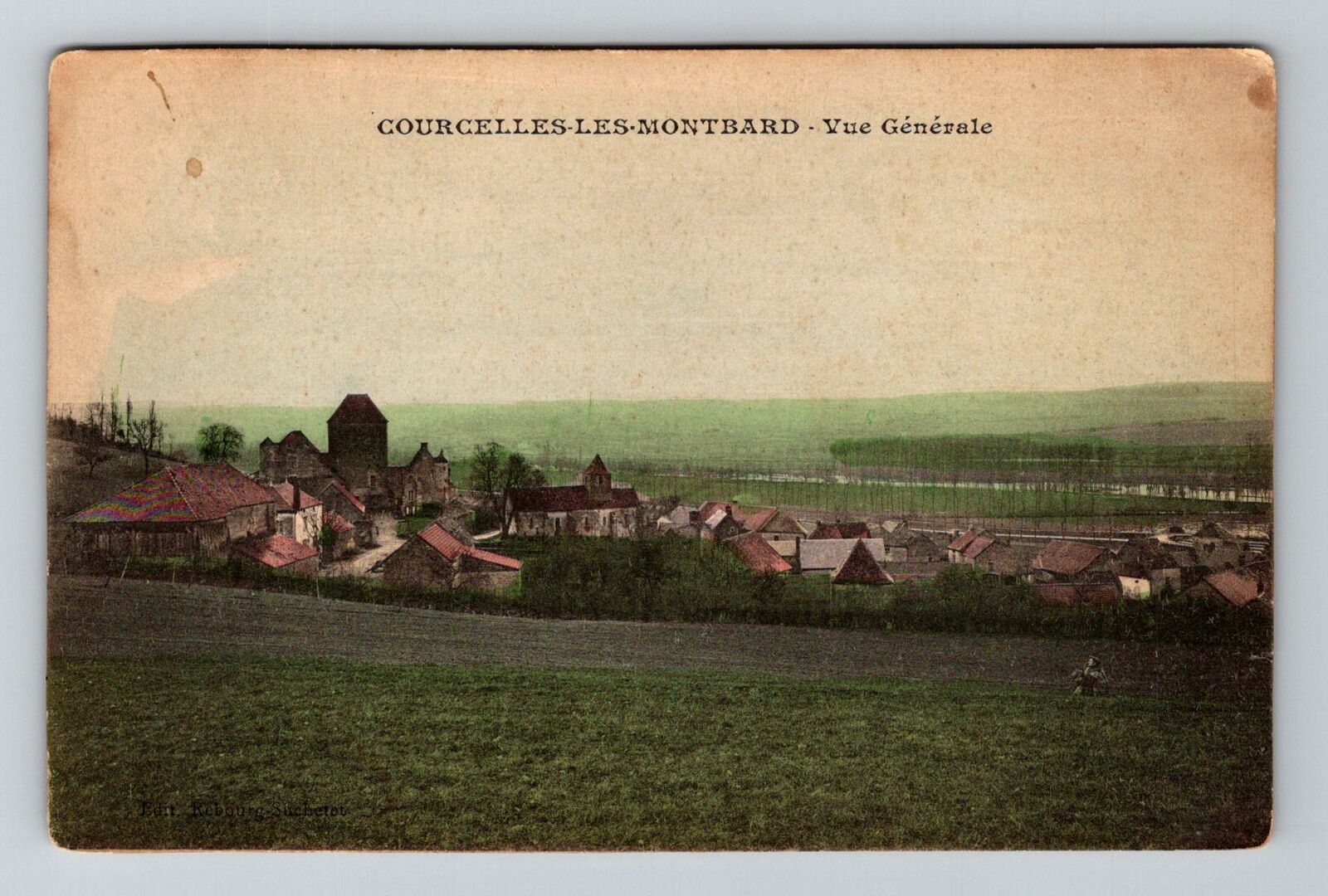 Courcelles Les Montbard-France, Vue Generale, Town Houses, Vintage Postcard