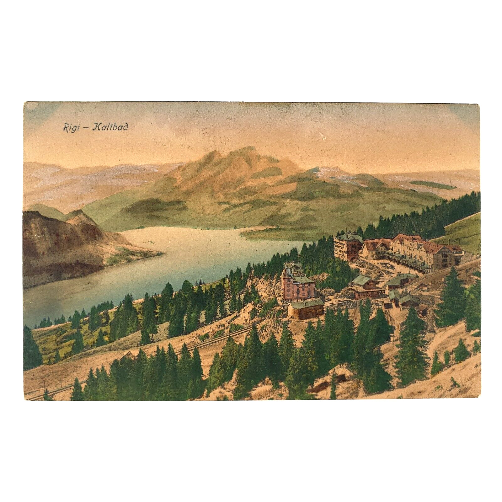 Rigi Kaltbad Ski Resort Postcard c1906 Swiss Alps Mountains Switzerland C3417
