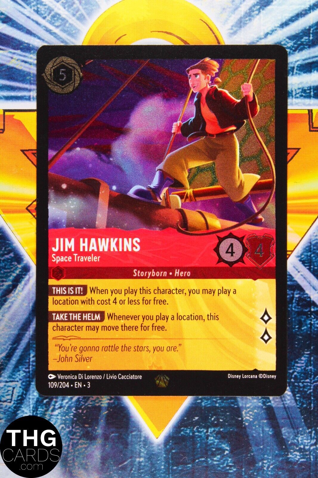 Jim Hawkins, Space Traveler 109/204 Legendary Foil Lorcana Card