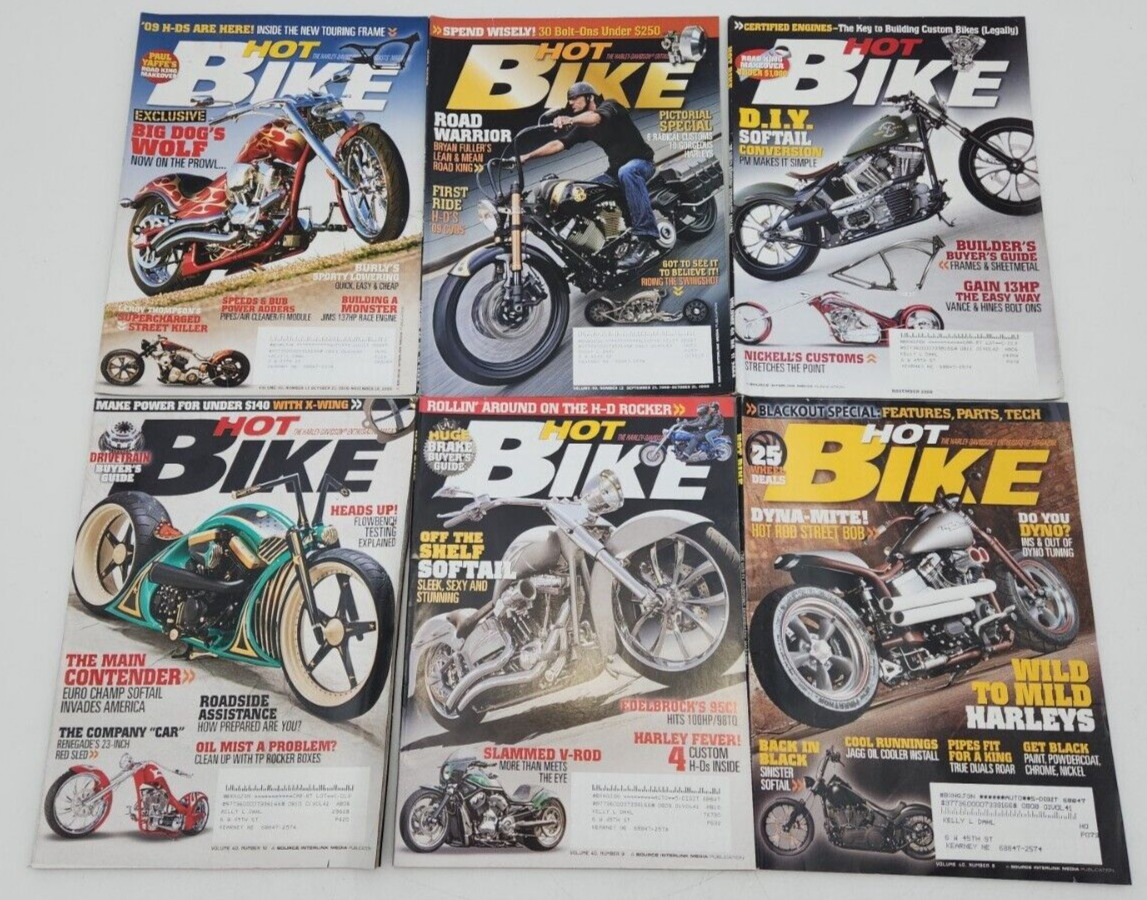 2008, Complete Year, Hot Bike, Harley-Davidson Enthusiast Magazines