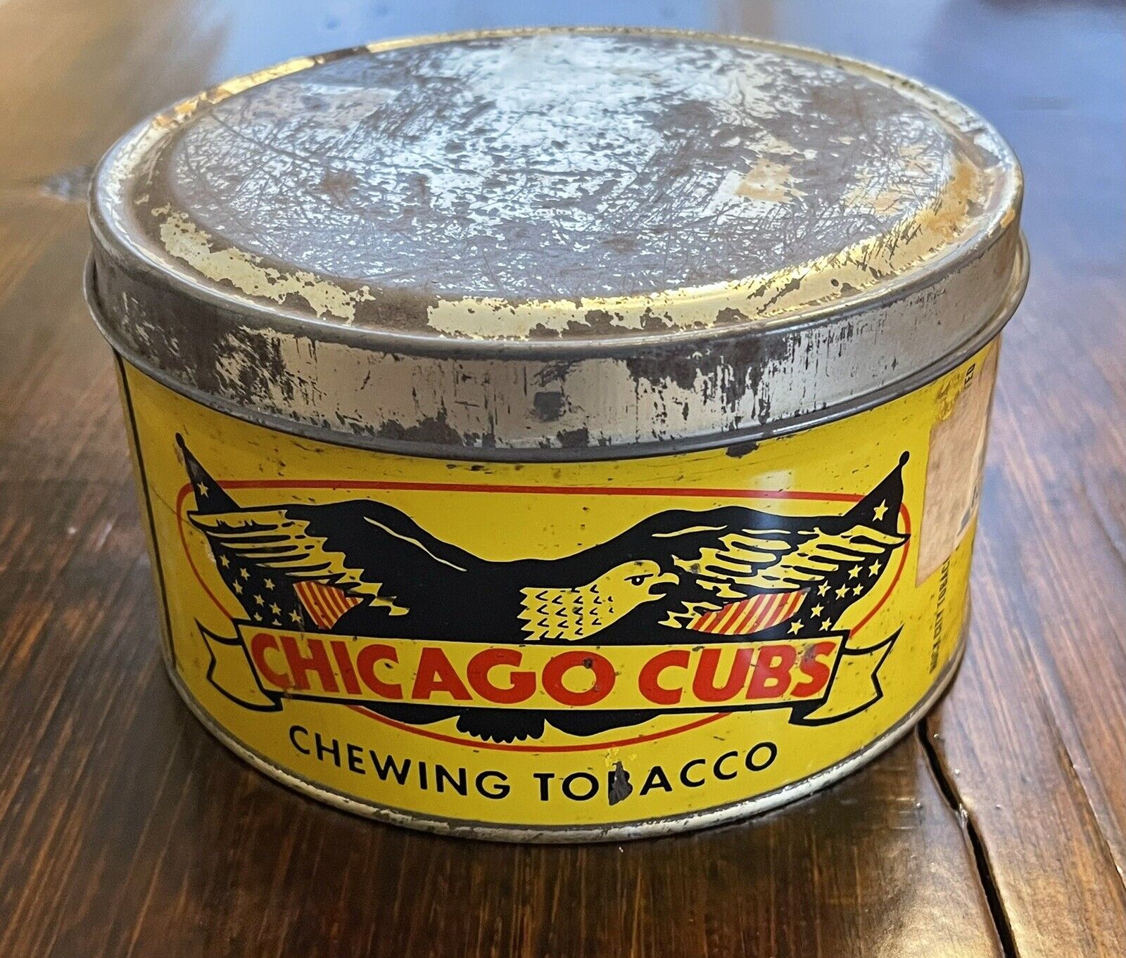 Antique Original Chicago Cubs Chewing Tobacco Rock City Tobacco Tin Vintage