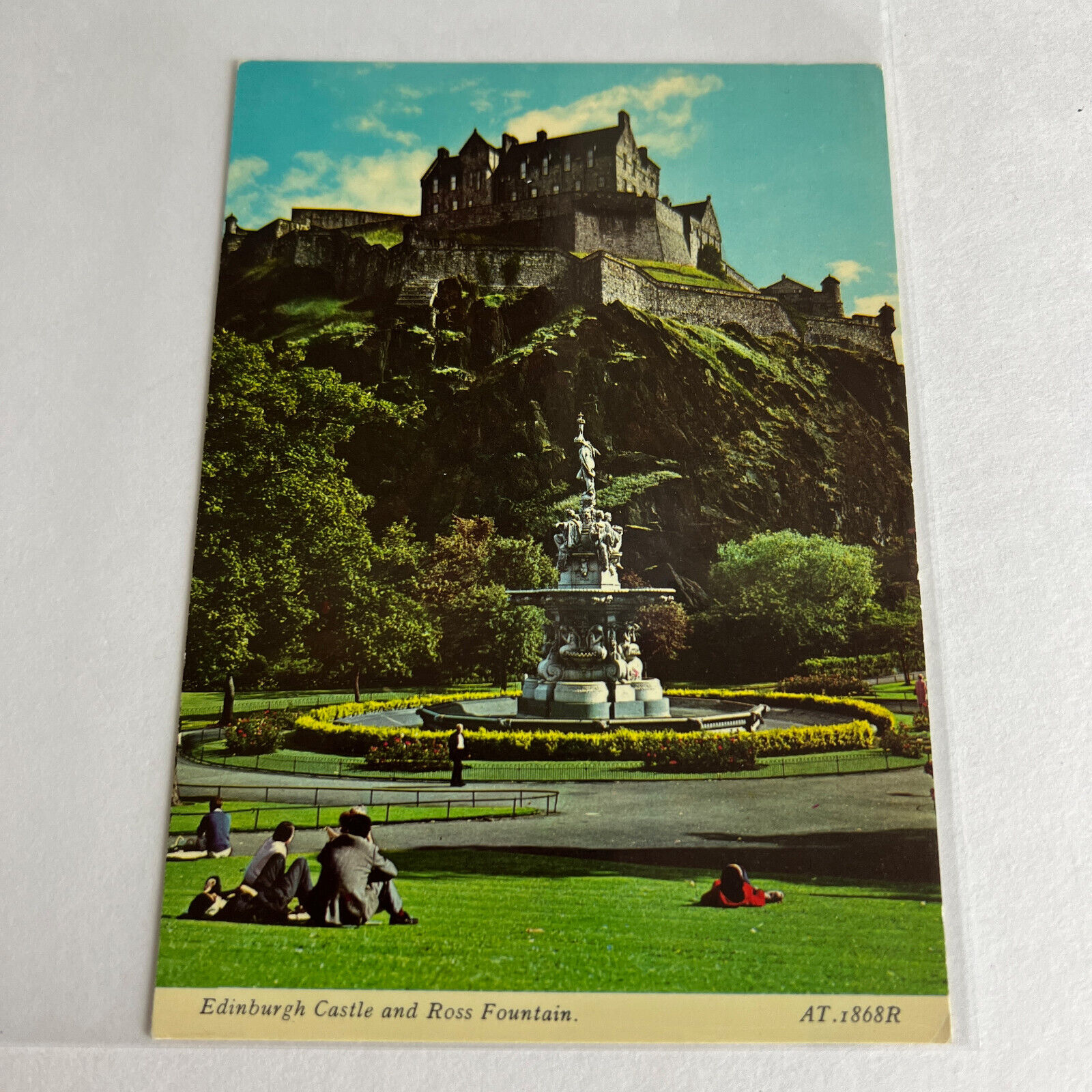 Charles Skilton Ross Fountain Edinburgh’s Princes Street Gardens Castle Postcard
