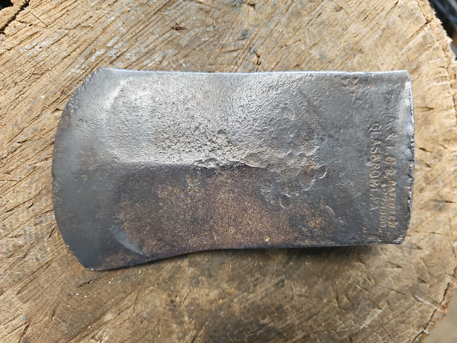 antique AA&T axe head 3.5lb 7x4.25