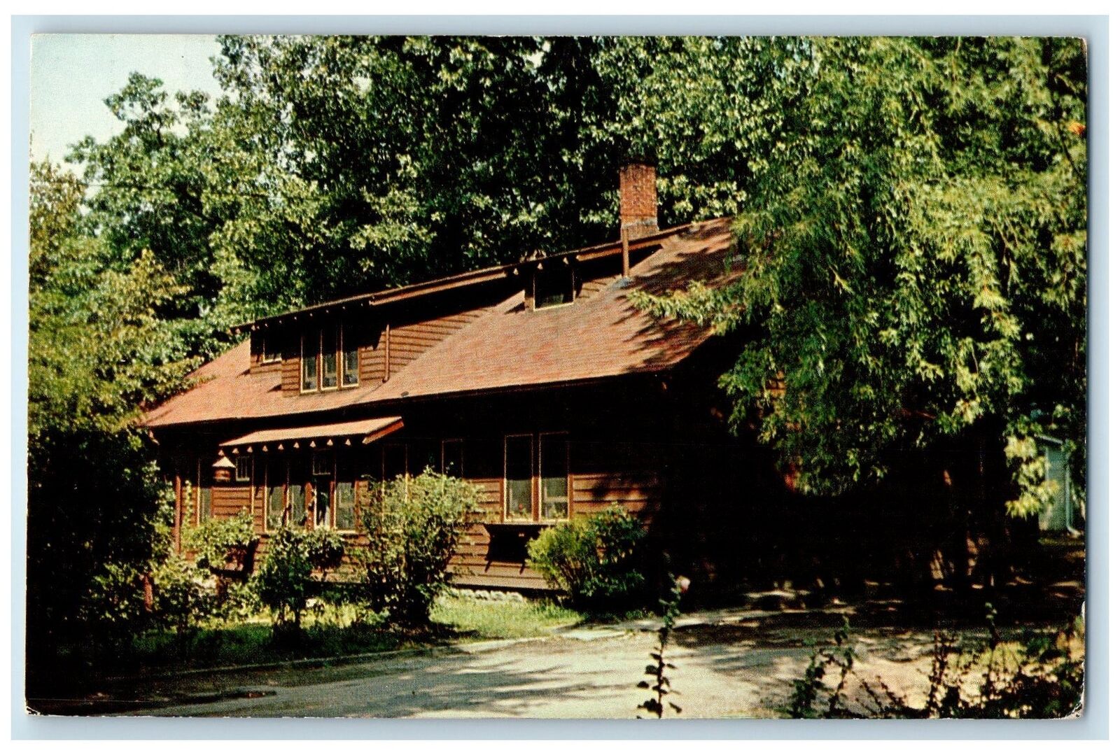 1960 Winona Lake Christian Assembly Winona Lake Indiana IN Posted Trees Postcard