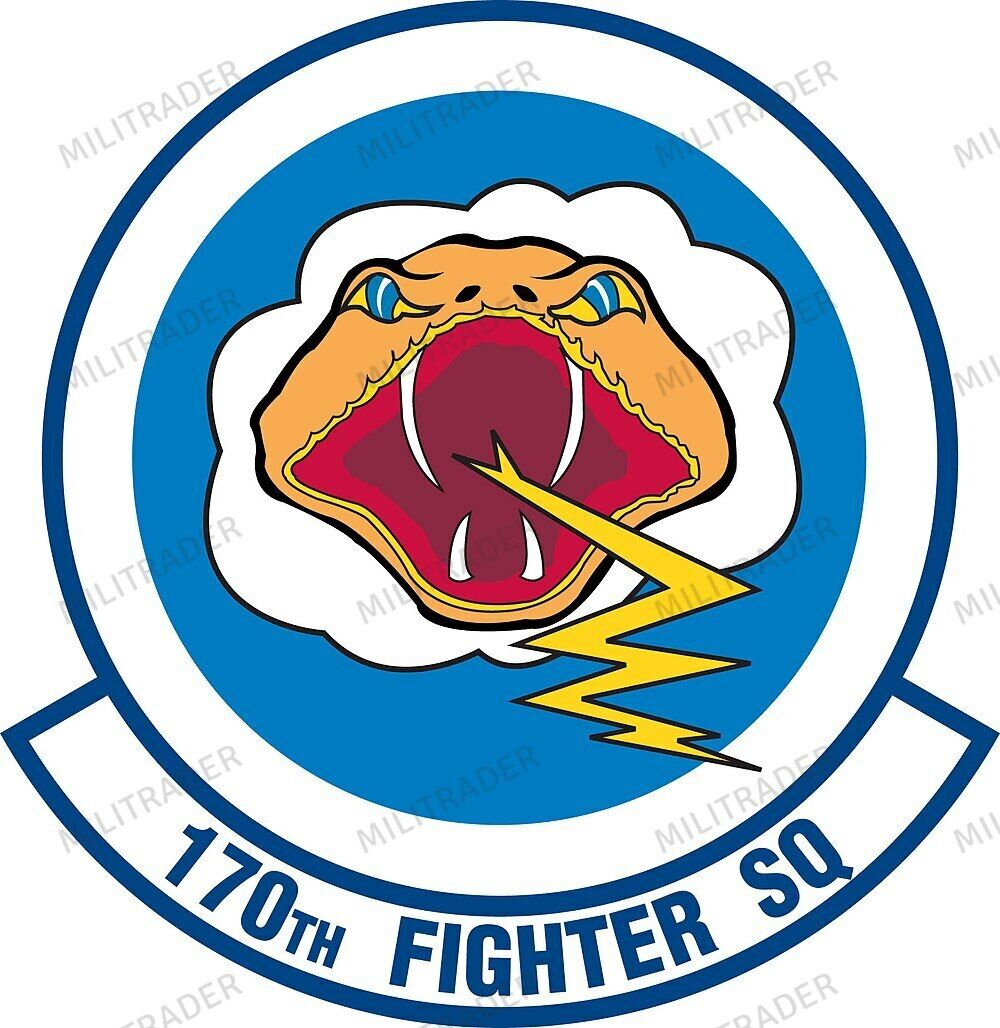 USAF 170th Fighter Squadron Self-adhesive Vinyl Decal