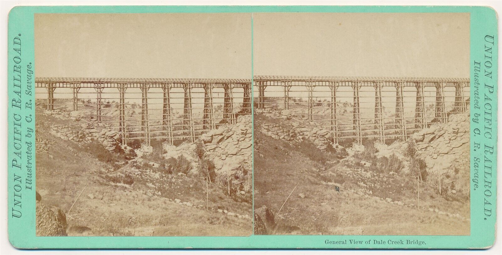 WYOMING SV - Dale Creek Railroad Bridge - CR Savage 1870s