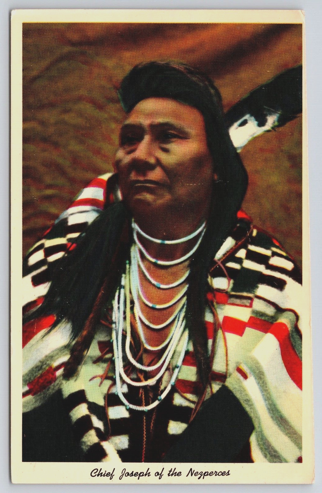 Chief Joseph Nez Perce Tribe Native American Indian Wallowa OR Vtg Postcard C13