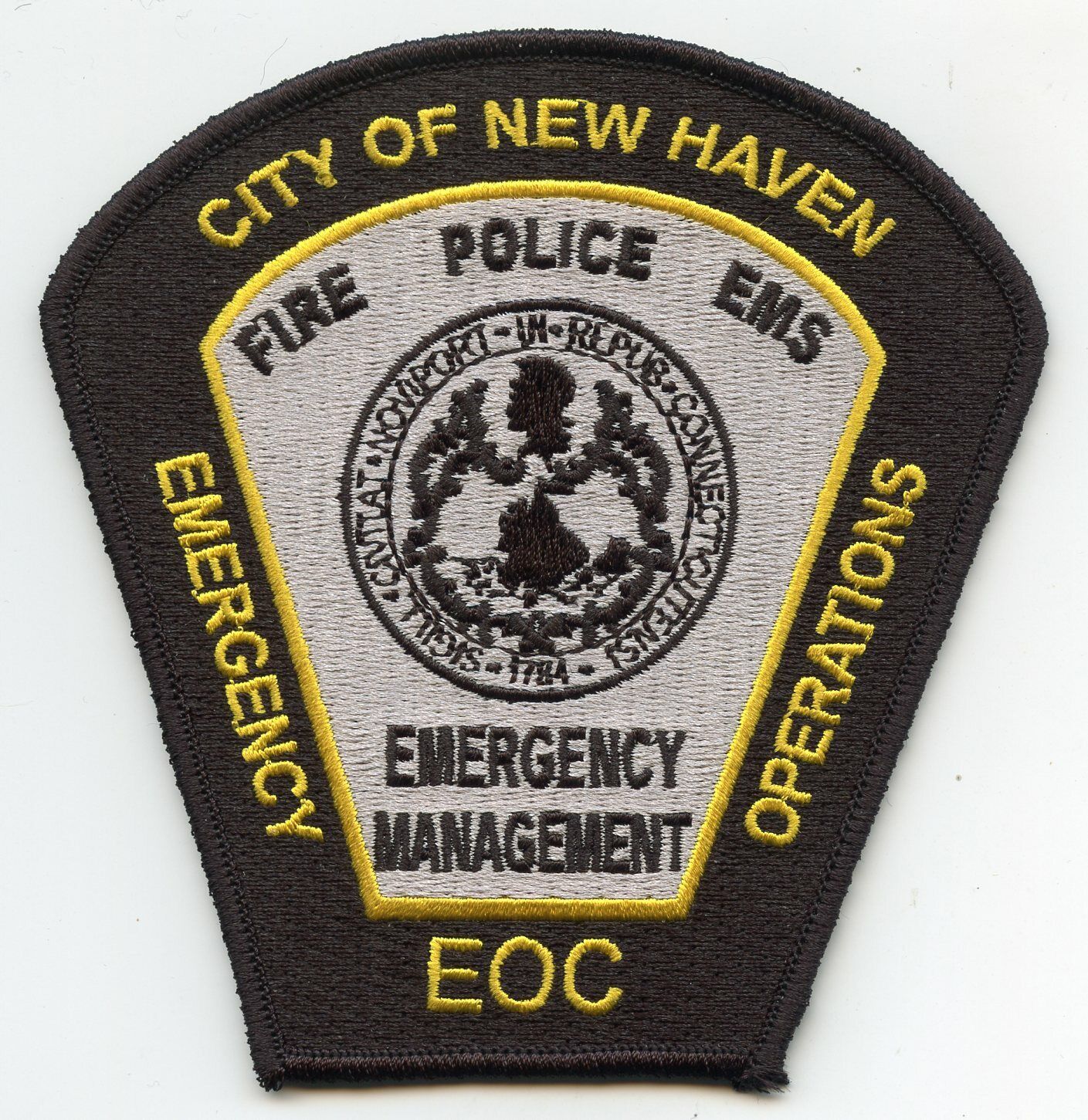 NEW HAVEN CONNECTICUT CT EMERGENCY MANAGEMENT OPERATIONS EMS FIRE POLICE PATCH