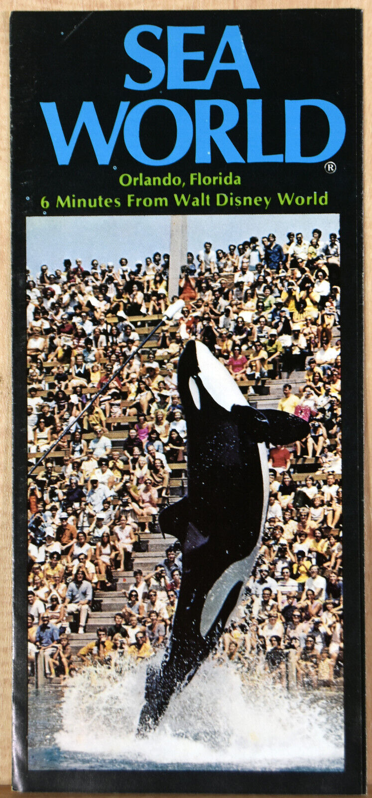1970s Brochure Sea World Coming Soon Orlando FL Hawaiian Village Whale Stadium