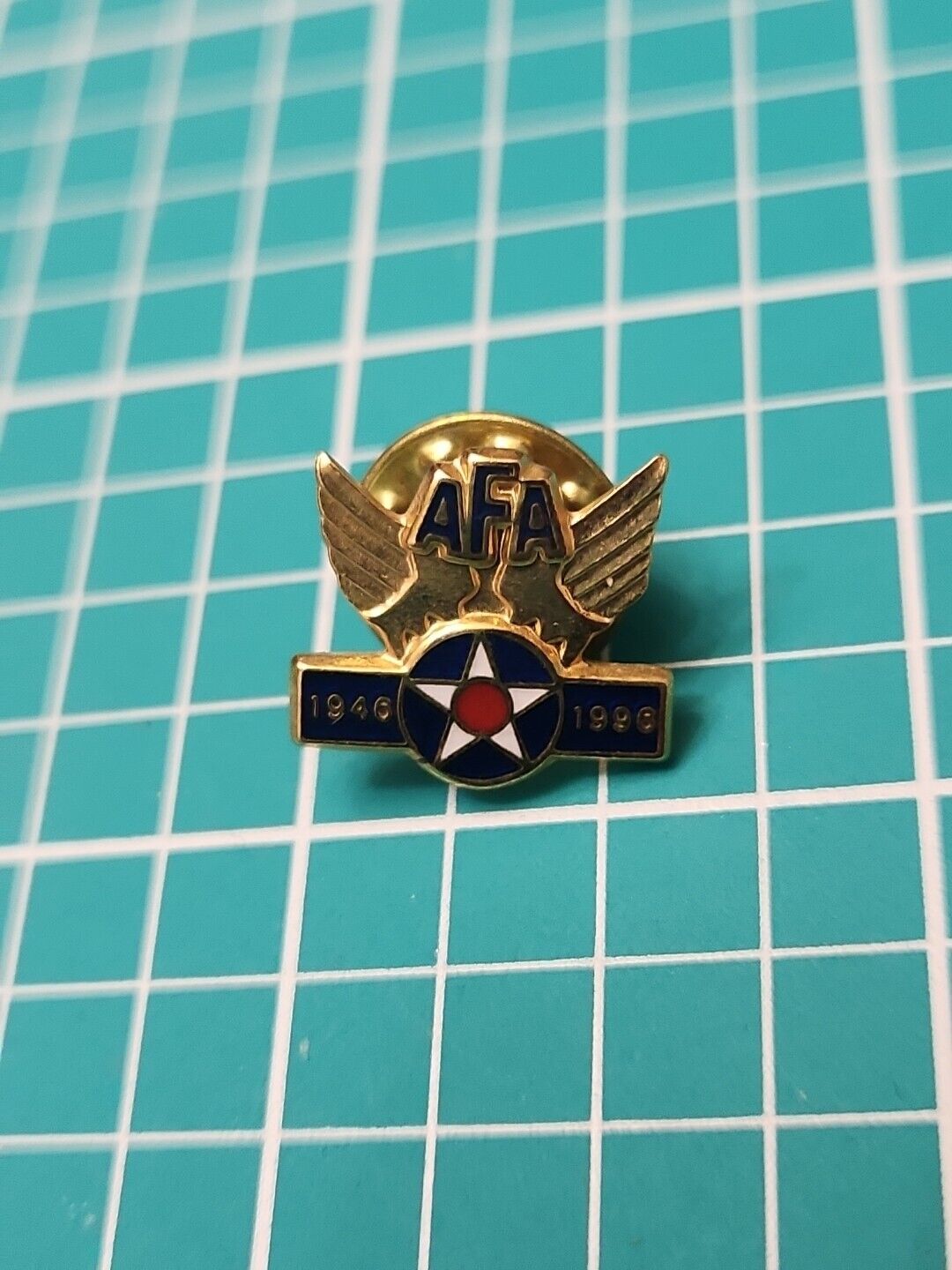 Vtg 1996 Air Force Association 50 Years Gold Tone Lapel Pin