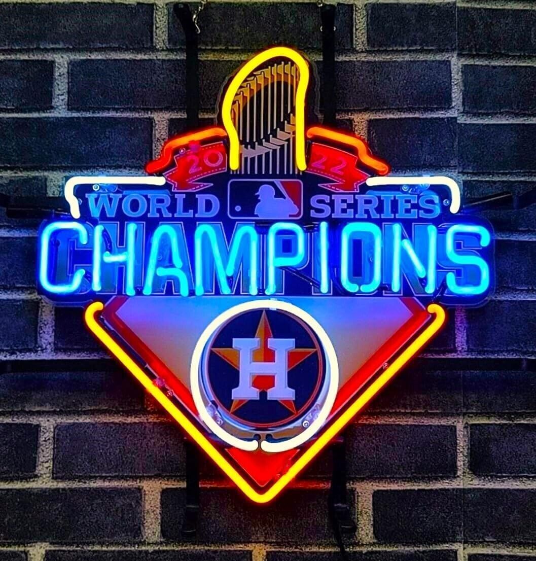 Houston Astros 2017 2022 World Series Neon Light Sign Lamp HD Vivid Printing