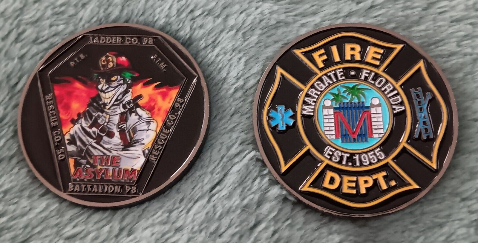 MFD Margate Florida Fire Department MMBStation-98  Challenge Coin The Joker