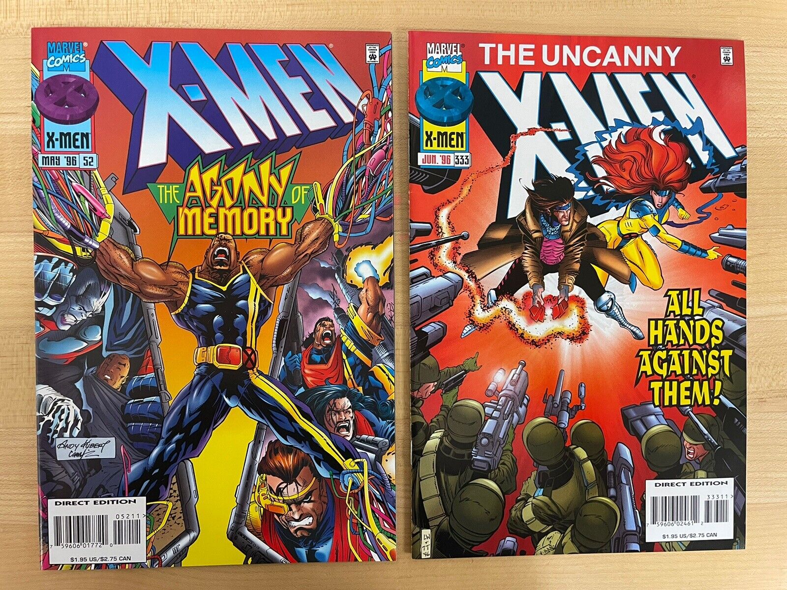 X-Men #52 & Uncanny X-Men #333 1st Cameo & Full Appearance of Bastion 1996 NM