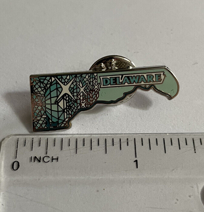 State of Deleware Shaped Map Tourist Travel Souvenir Collector Lapel Pin 