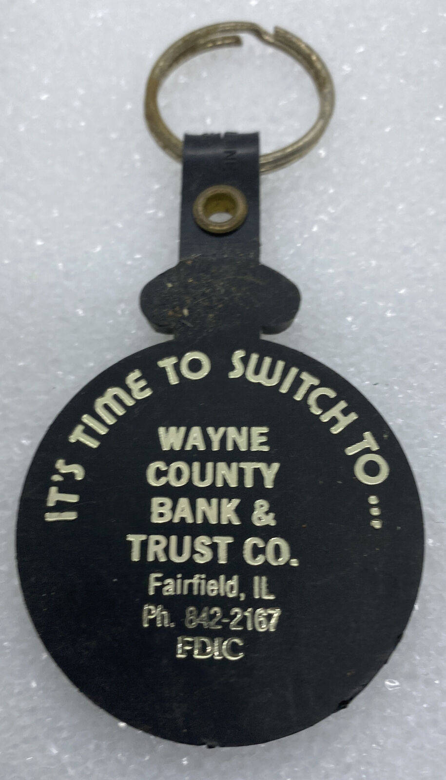 Fairfield IL Illinois WAYNE COUNTY BANK TRUST Advertising Keychain Banking 