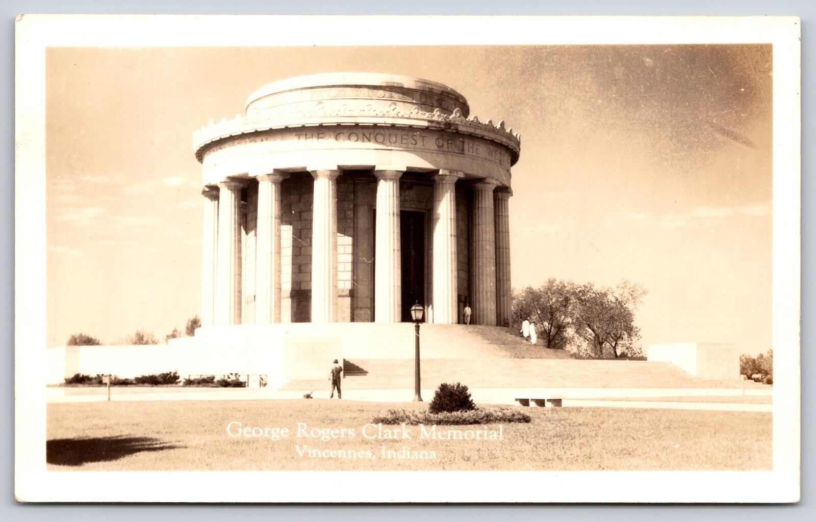 Real Photo Postcard~George Rogers Clark Memorial Vincennes Indiana~RPPC