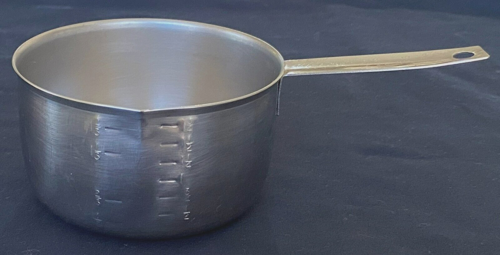 Vintage Foley Stainless 2-Cup Measuring Cup/Melting Pot Pour Spout Script Logo