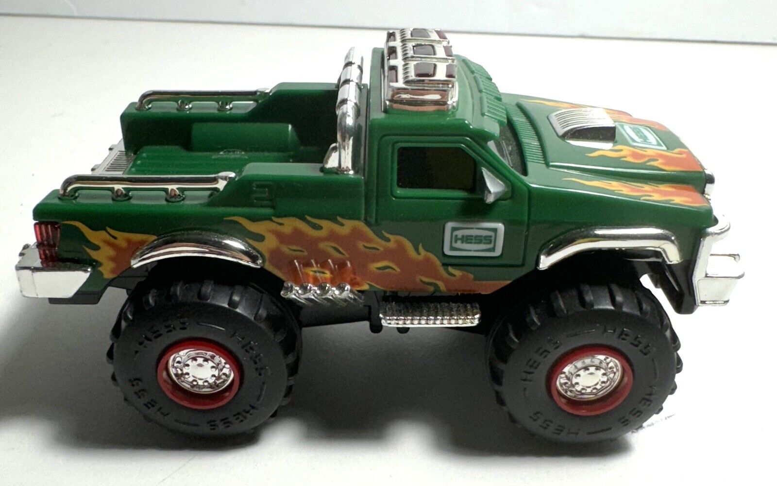 Hess 2017 Monster Truck With Flames Pick Up Truck Lights Work EUC