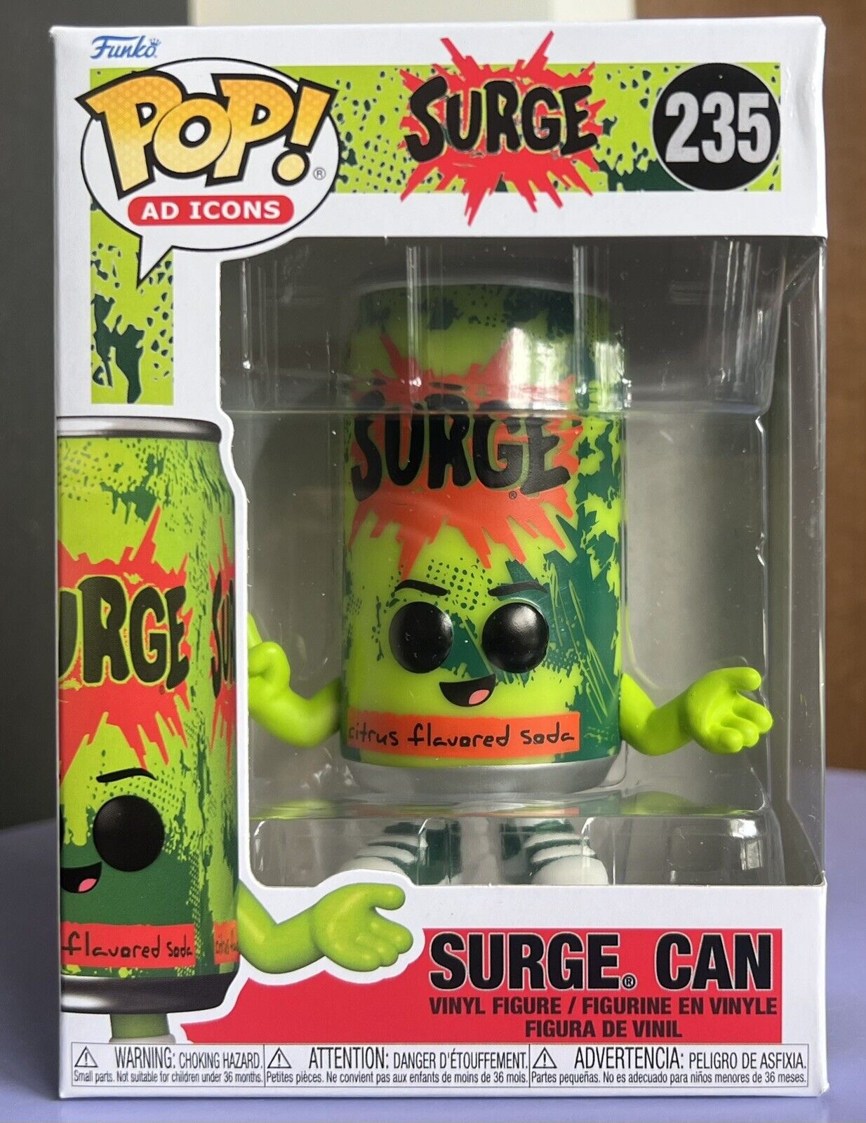 Funko Pop Ad Icons: SURGE CAN #235 (Surge Soda) w/Protector IN HAND