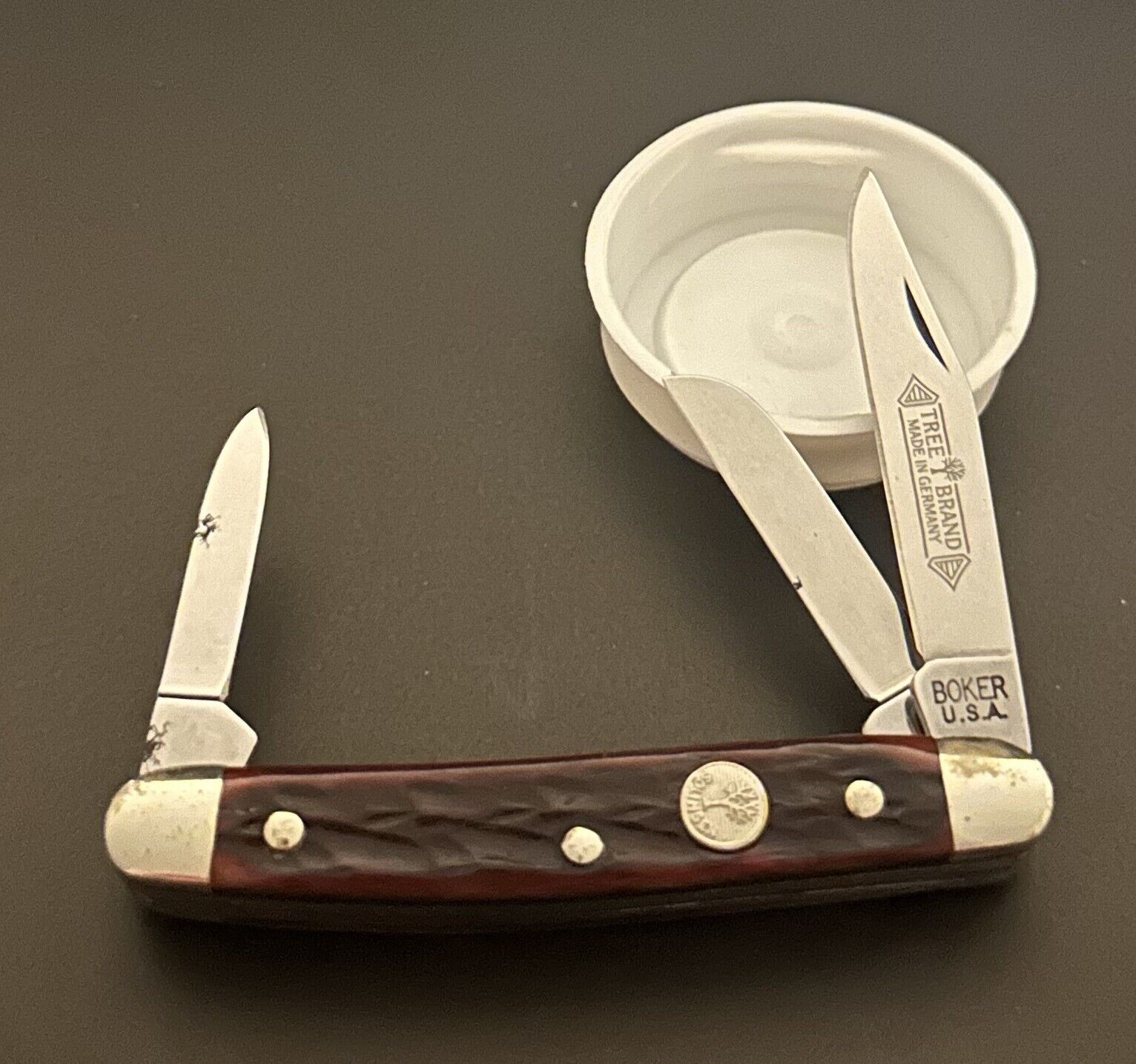 🔥United Boker 8388 Bone Handle Small Stockman Pocket Knife