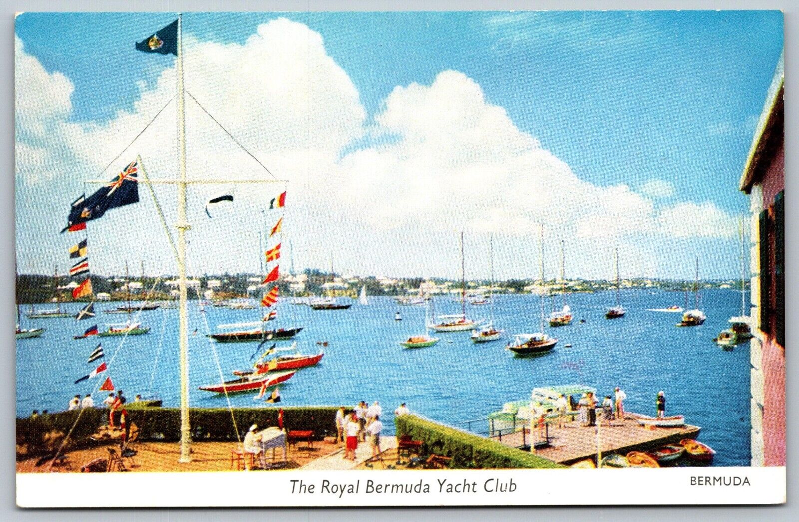 The Royal Bermuda Yacht Club Ocean Race Week Vintage View Souvenir Postcard F13