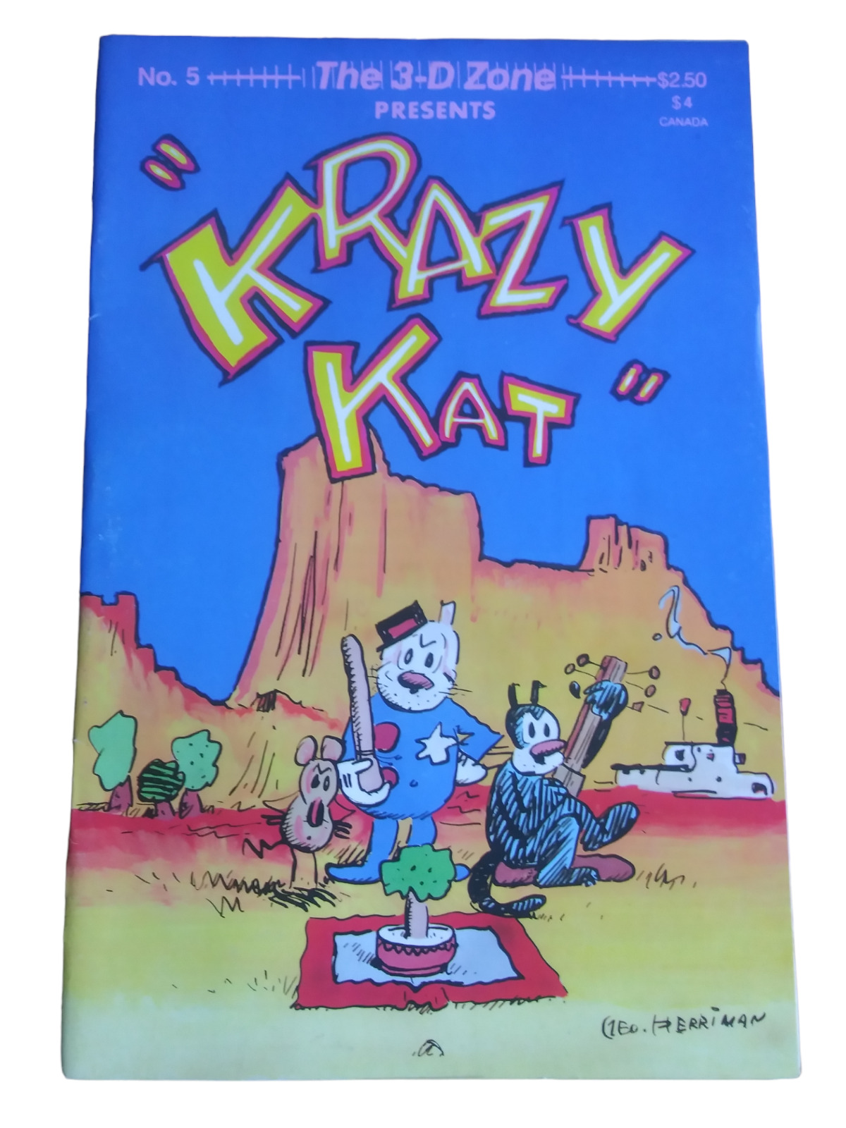 VTG Krazy Kat Issue No.5 The 3-D Zone George Herriman 1987 Zone Vision Comics