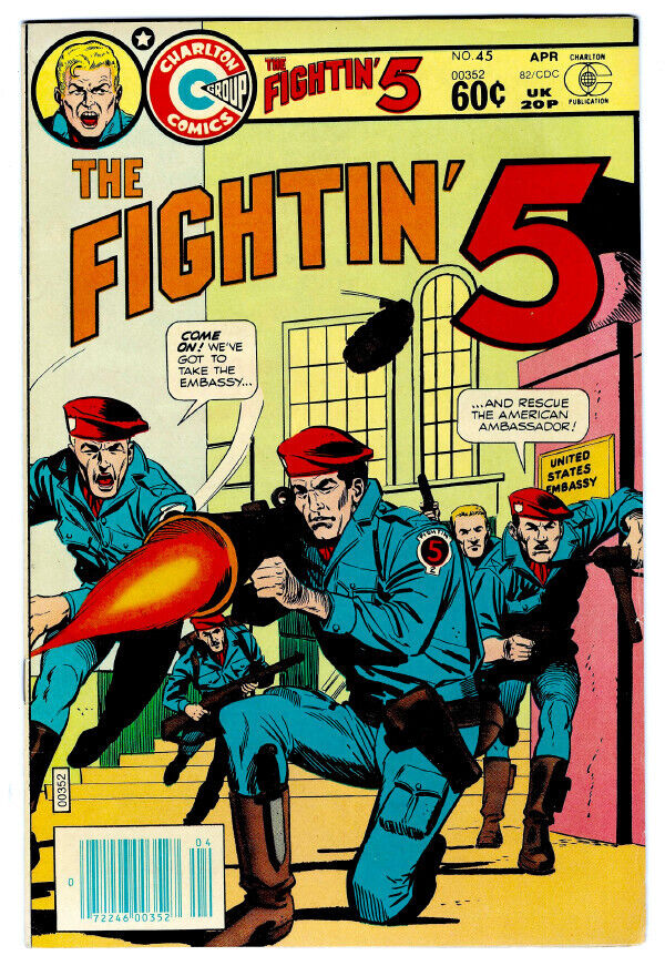 THE FIGHTIN\' 5 #45 in VF condition a 1982 Charlton Bronze Age WAR comic