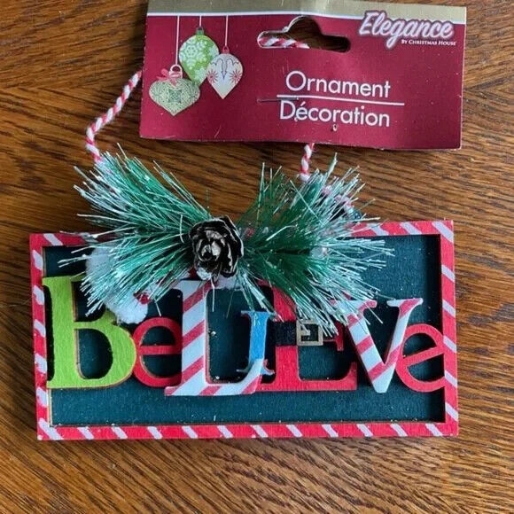 Believe Christmas Tree ornament