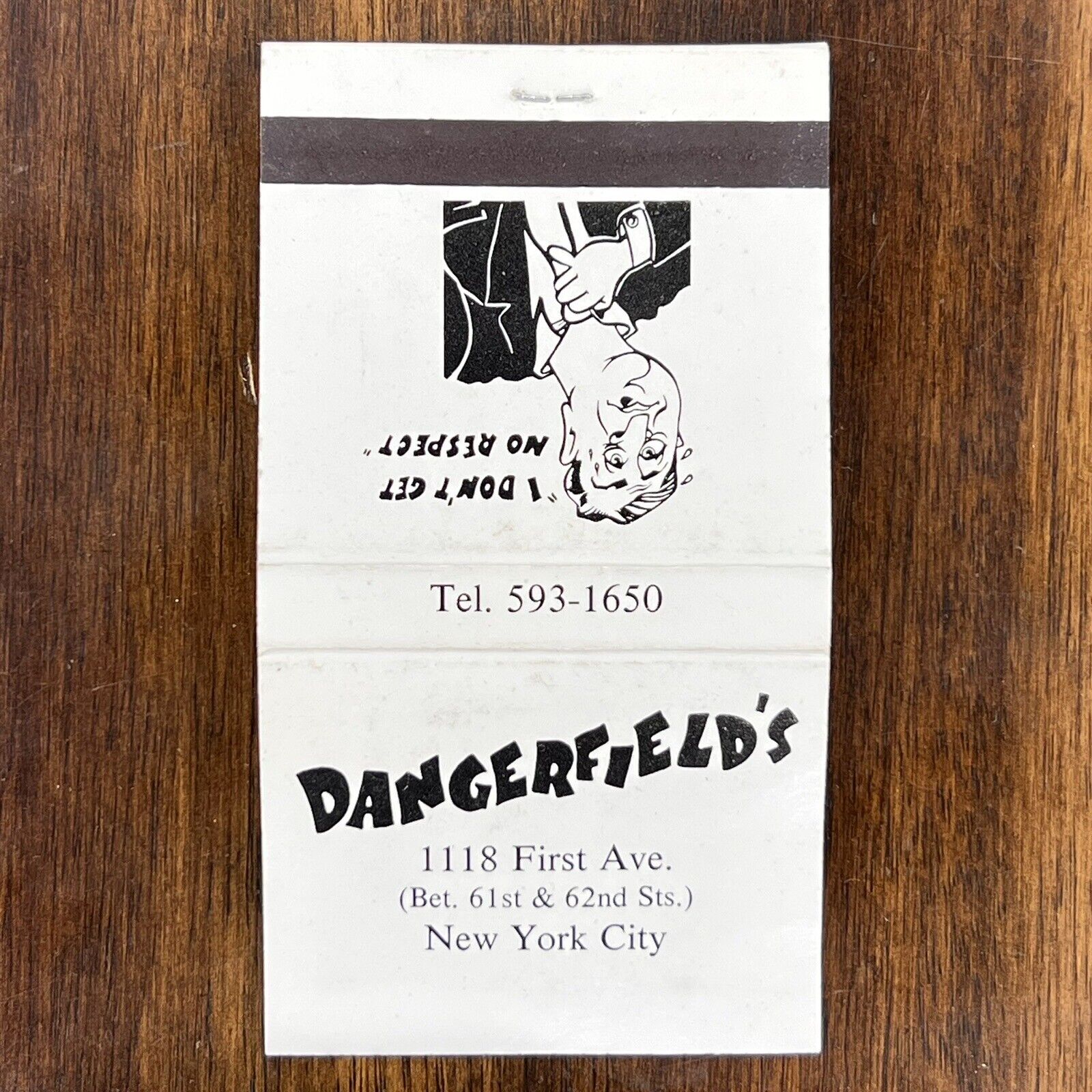 Vintage Matchbook Dangerfield’s Restaurant New York City NYC Matches Unstruck
