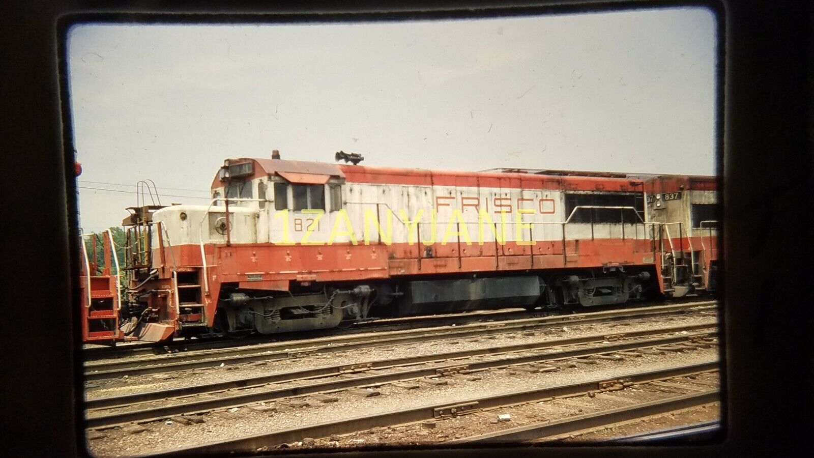 T0119 TRAIN SLIDE Railroad MAIN Line FRISCO 821 YEAR 1974