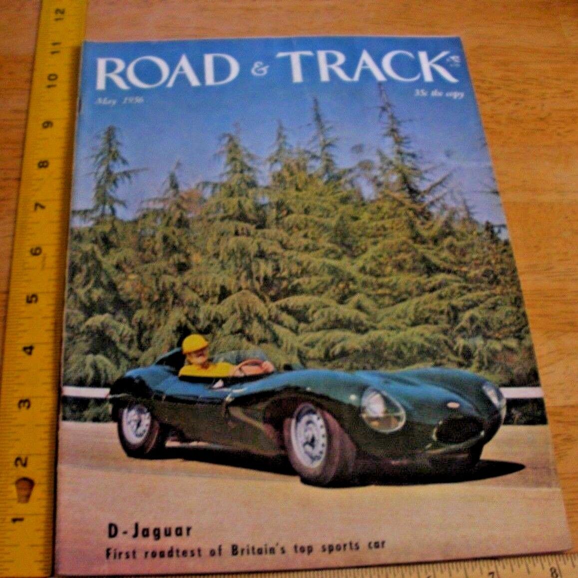 1956 D-Jaguar Corvette Renault Dauphine Rolls Royce Phant Road & Track magazine