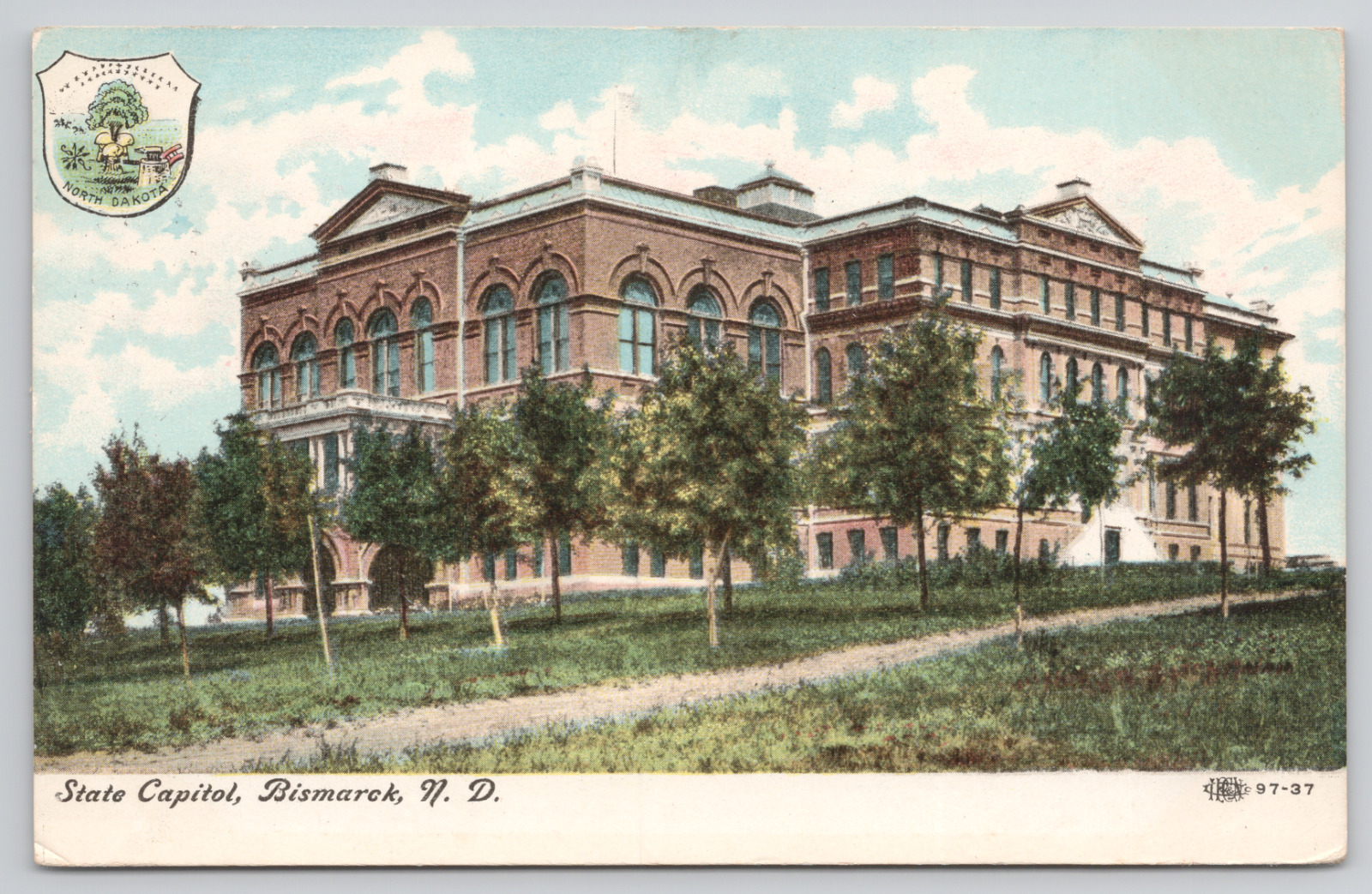 Bismarck North Dakota State Capital Building Posted 1908 Divided Back Postcard