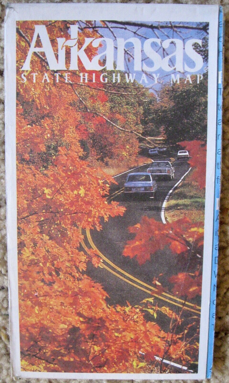 Vintage 1992 ARKANSAS State Transportation Highway Road MAP w/Insets Cities 