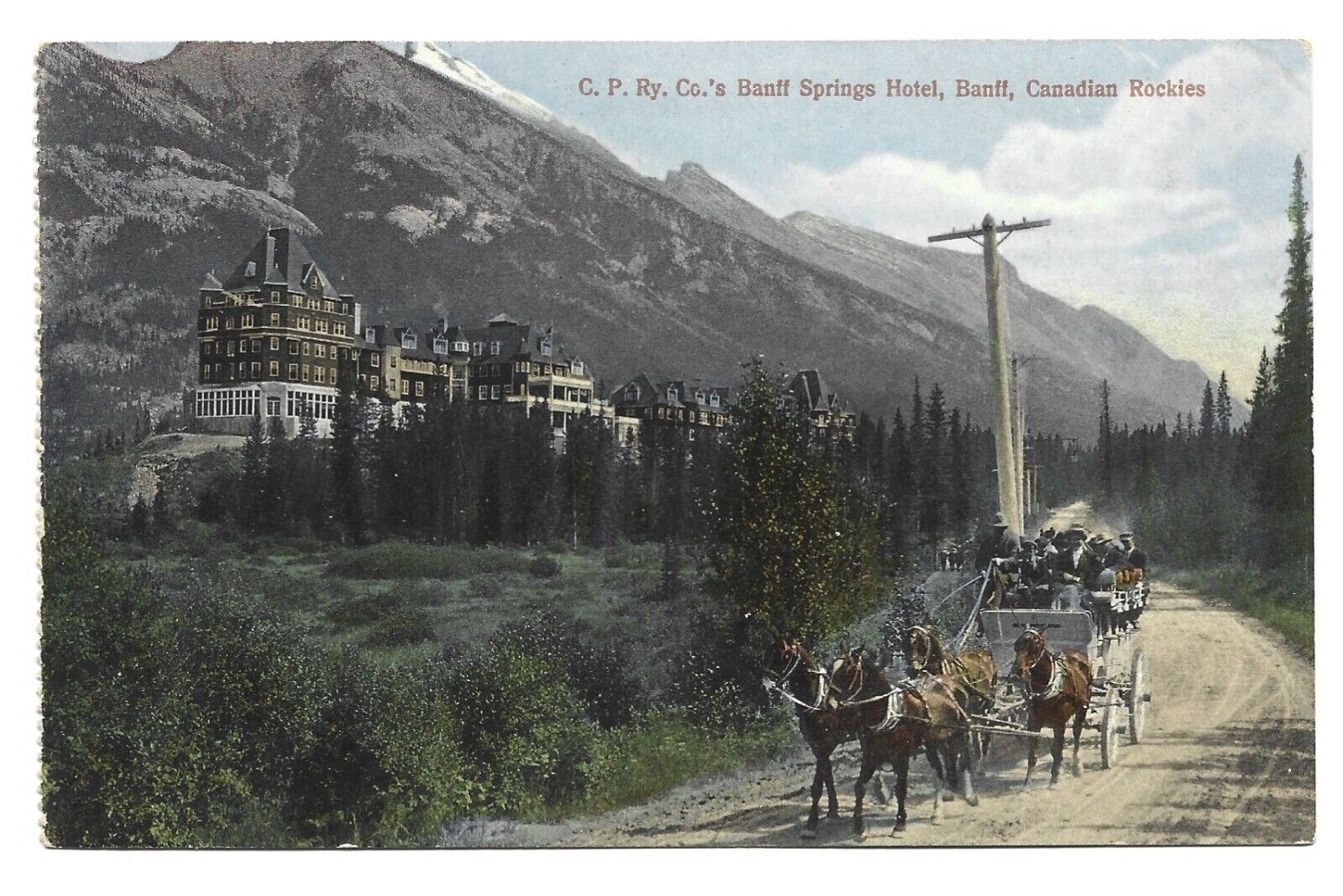 CP Ry Co\'s Banff Springs Hotel Banff Canadian Rockies - Vintage Postcard