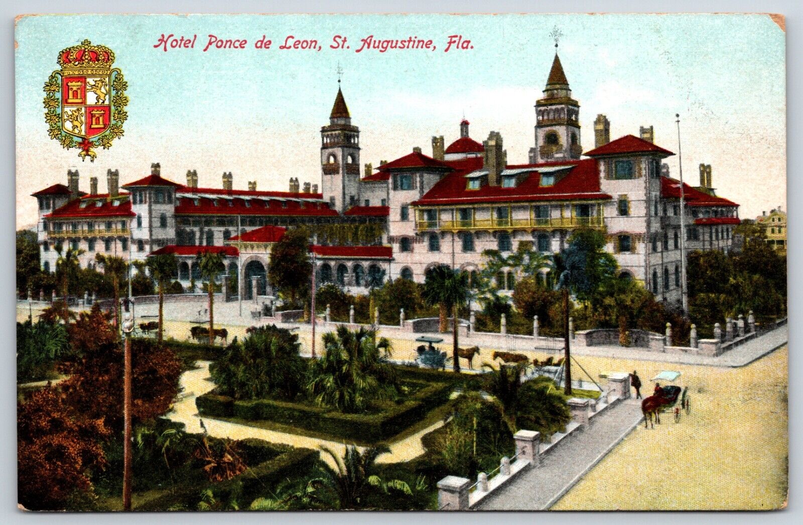 Postcard Hotel Ponce de Leon, St. Augustine, Florida Unposted