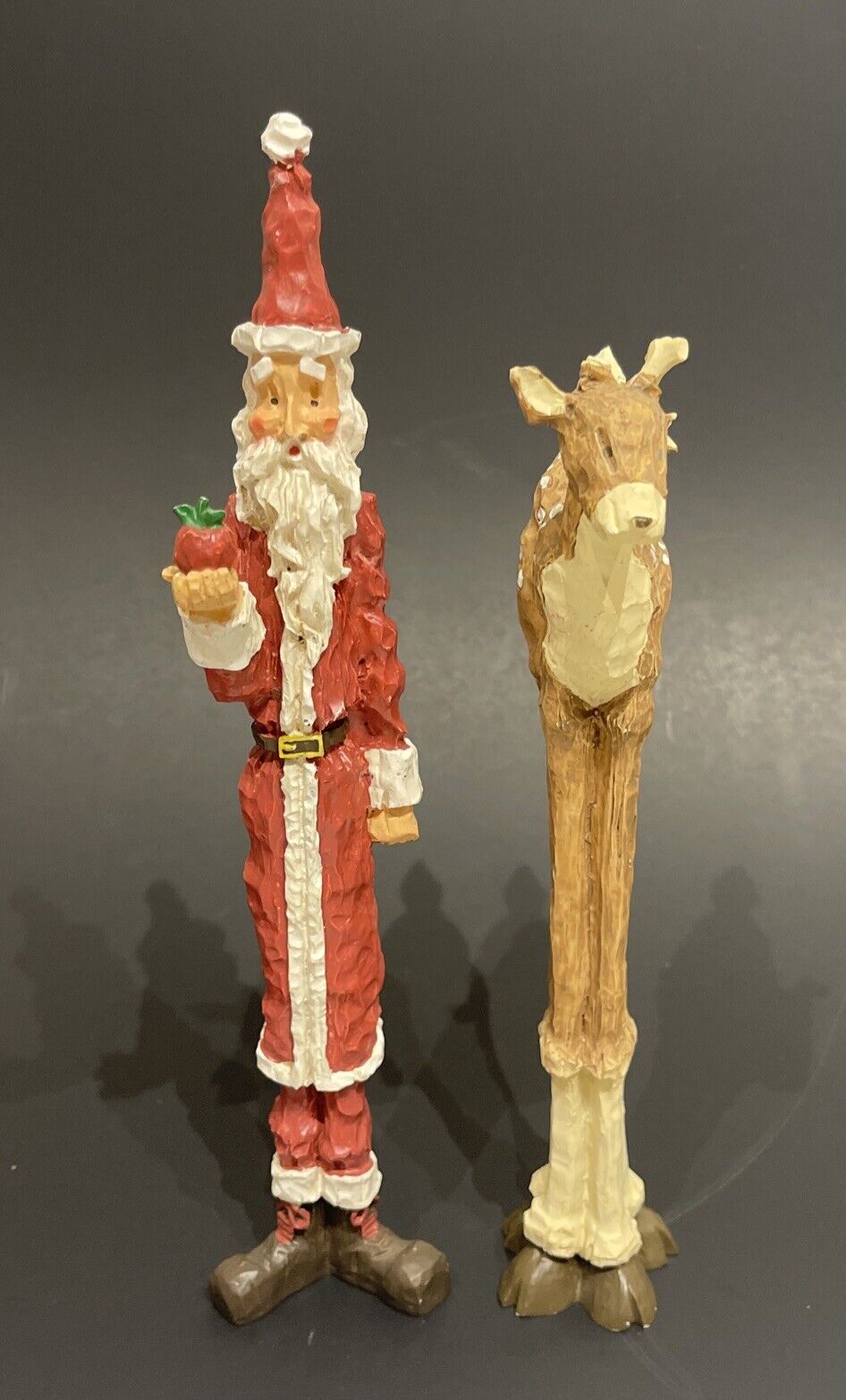 Vintage Jim Shore Early Rare 1996 Christmas Pencil Santa Reindeer House of LLoyd