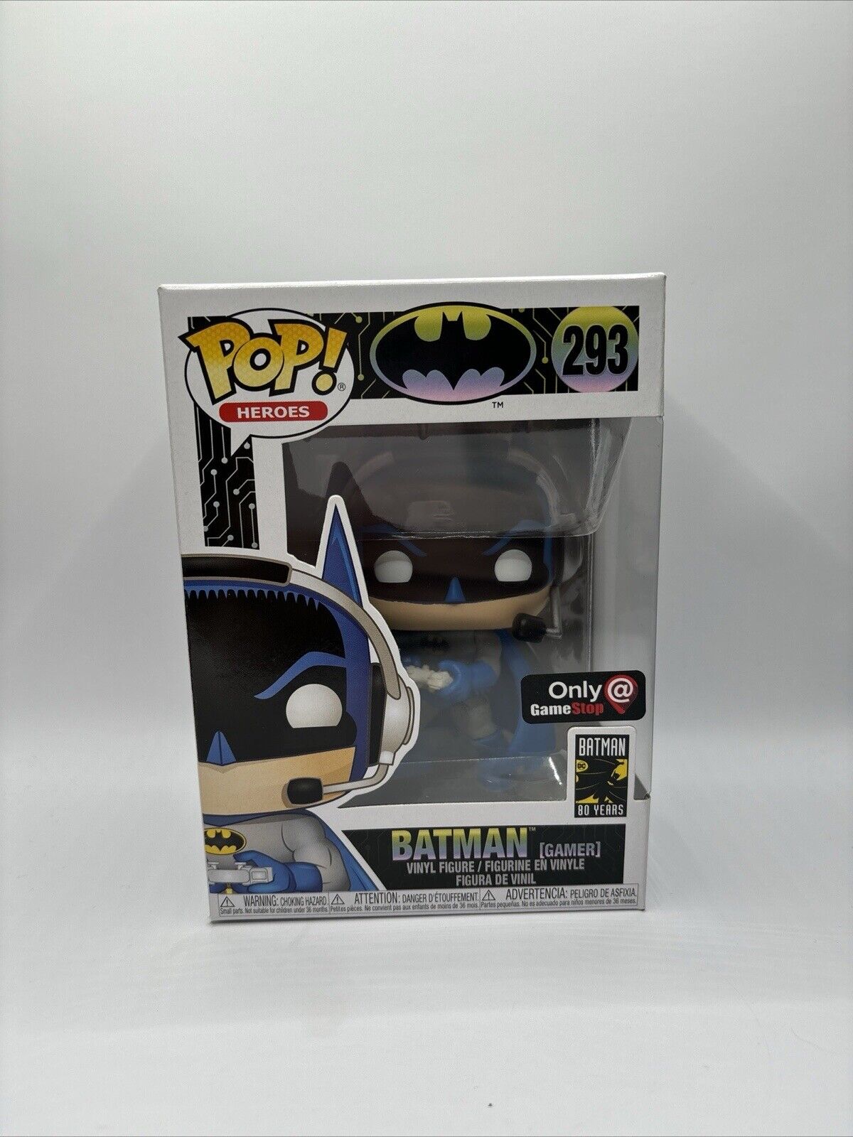 Funko Pop Batman Gamer 294 GameStop Exclusive Chase DC Super Heroes Vinyl Figure